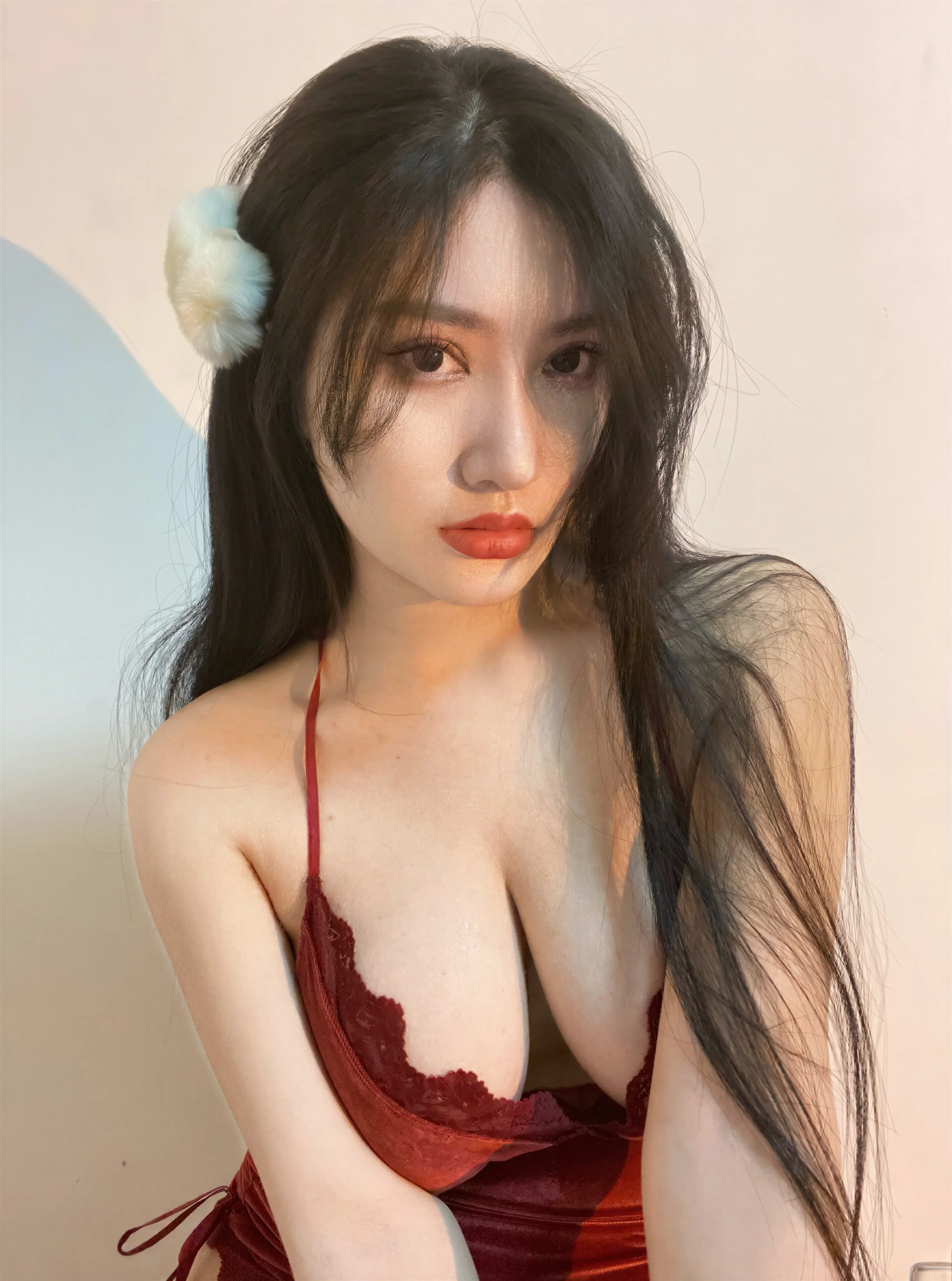 lelepigbaby – 红色睡裙 11P